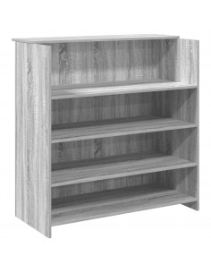 Banco Reception Grigio Sonoma 100x50x103,5 cm Legno Multistrato