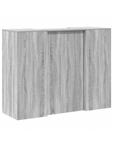 Banco Reception Grigio Sonoma 135x50x103,5 cm Legno Multistrato