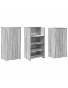 Banco Reception Grigio Sonoma 155x50x103,5 cm Legno Multistrato