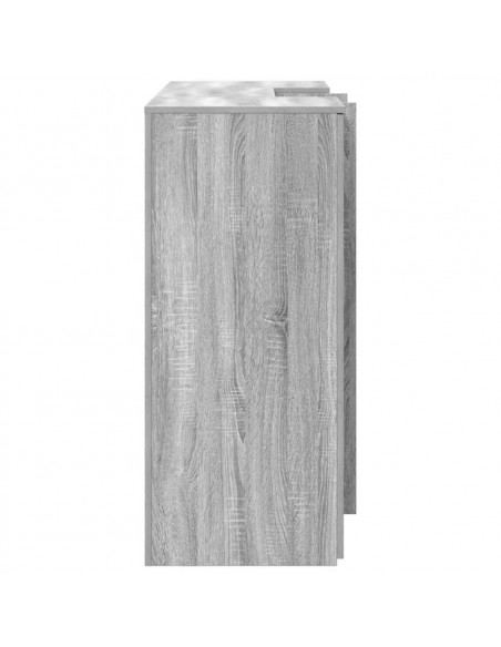 Banco Reception Grigio Sonoma 155x50x103,5 cm Legno Multistrato
