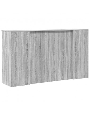 Banco Reception Grigio Sonoma 180x50x103,5 cm Legno Multistrato