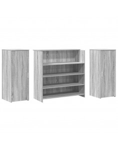 Banco Reception Grigio Sonoma 180x50x103,5 cm Legno Multistrato