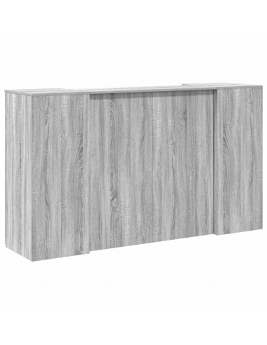 Banco Reception Grigio Sonoma 180x50x103,5 cm Legno Multistrato