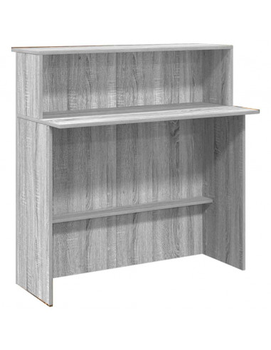 Banco Reception Grigio Sonoma 200x50x103,5 cm Legno Multistrato