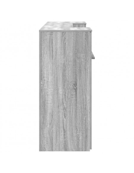 Banco Reception Grigio Sonoma 200x50x103,5 cm Legno Multistrato