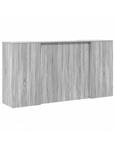 Banco Reception Grigio Sonoma 200x50x103,5 cm Legno Multistrato