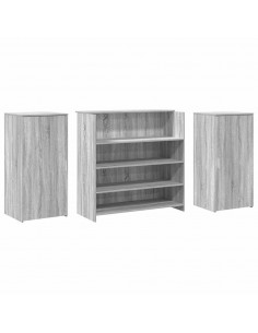 Banco Reception Grigio Sonoma 200x50x103,5 cm Legno Multistrato
