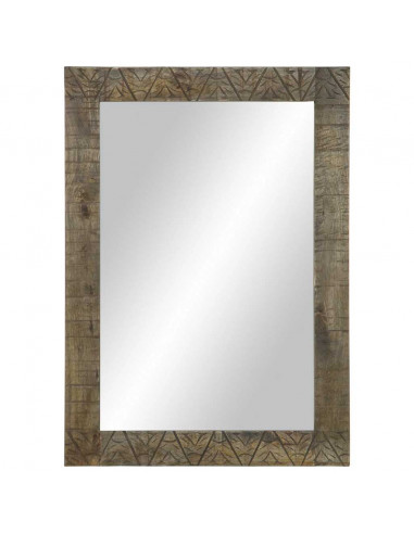 Specchio da Bagno 50x2,5x70 cm in Legno Massello di Mango