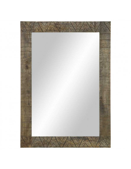 Specchio da Bagno 50x2,5x70 cm in Legno Massello di Mango