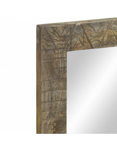 Specchio da Bagno 50x2,5x70 cm in Legno Massello di Mango