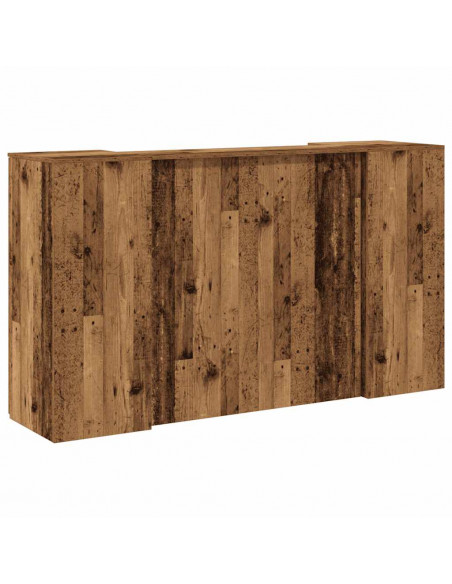 Banco Reception Legno Antico 180x50x103,5 cm Legno Multistrato