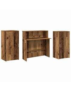 Banco Reception Legno Vecchio 200x50x103,5 cm Legno Multistrato