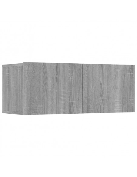 Set Mobili Porta TV 8pz Grigio Sonoma in Legno Multistrato
