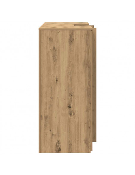 Banco Reception Rovere Artigianale 135x50x103,5cm in Truciolato
