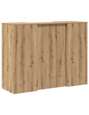 Banco Reception Rovere Artigianale 135x50x103,5cm in Truciolato