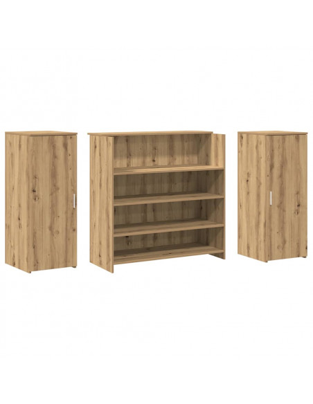 Banco Reception Rovere Artigianale 180x50x103,5cm in Truciolato