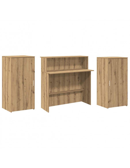 Banco Reception Rovere Artigianale 200x50x103,5cm in Truciolato