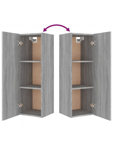 Set di Mobili Porta TV 5 pz Grigio Sonoma in Legno Multistrato