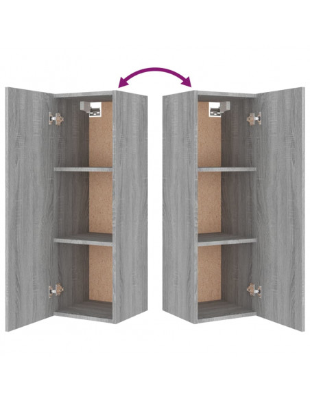 Set di Mobili Porta TV 5 pz Grigio Sonoma in Legno Multistrato