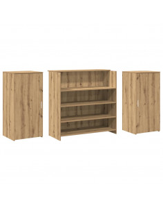 Banco Reception Rovere Artigianale 200x50x103,5cm in Truciolato