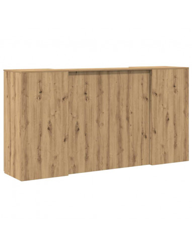 Banco Reception Rovere Artigianale 200x50x103,5cm in Truciolato