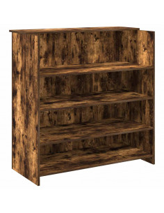 Banco Reception Rovere Fumo 100x50x103,5cm in Legno Multistrato