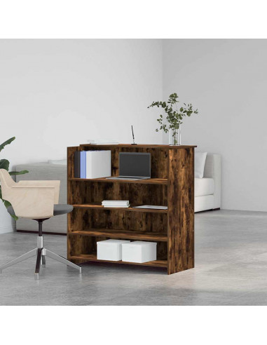 Banco Reception Rovere Fumo 100x50x103,5cm in Legno Multistrato