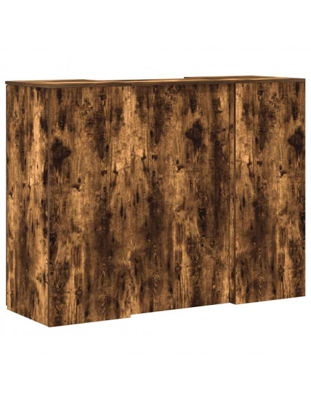 Banco Reception Rovere Fumo 135x50x103,5cm in Legno Multistrato
