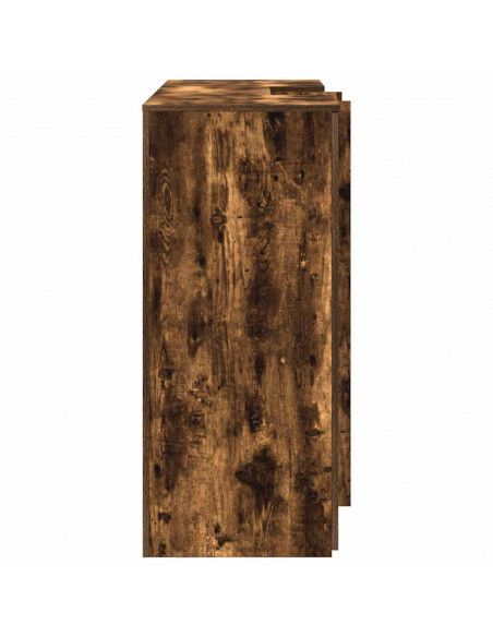 Banco Reception Rovere Fumo 155x50x103,5cm in Legno Multistrato