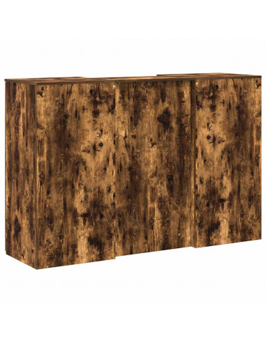 Banco Reception Rovere Fumo 155x50x103,5cm in Legno Multistrato