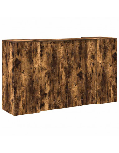 Banco Reception Rovere Fumo 180x50x103,5cm in Legno Multistrato