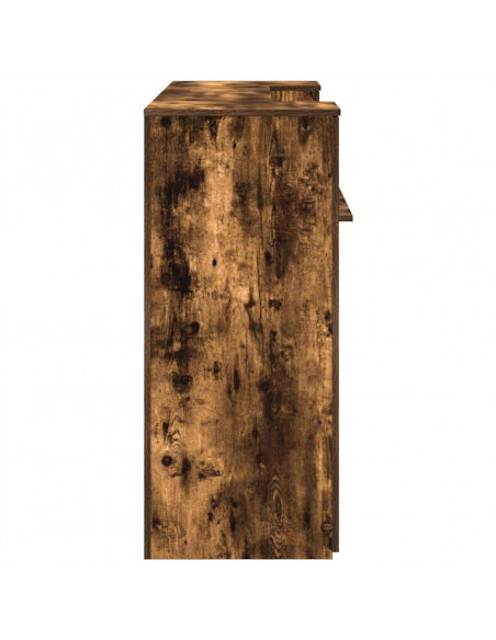 Banco Reception Rovere Fumo 180x50x103,5cm in Legno Multistrato