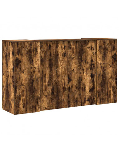 Banco Reception Rovere Fumo 180x50x103,5cm in Legno Multistrato