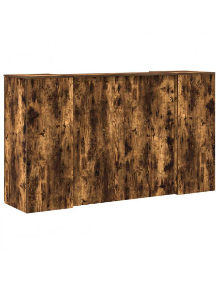 Banco Reception Rovere Fumo 180x50x103,5cm in Legno Multistrato