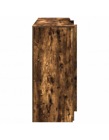 Banco Reception Rovere Fumo 200x50x103,5cm in Legno Multistrato