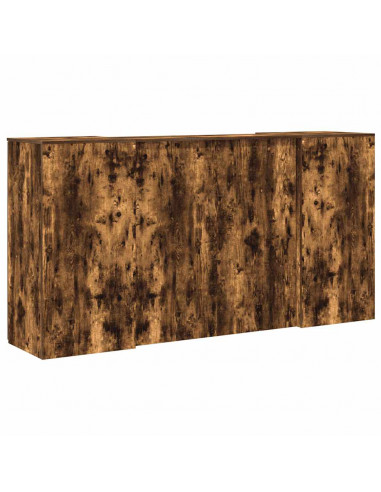 Banco Reception Rovere Fumo 200x50x103,5cm in Legno Multistrato