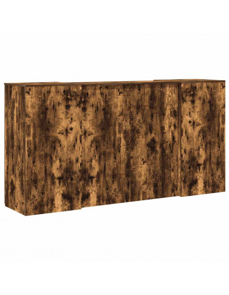 Banco Reception Rovere Fumo 200x50x103,5cm in Legno Multistrato