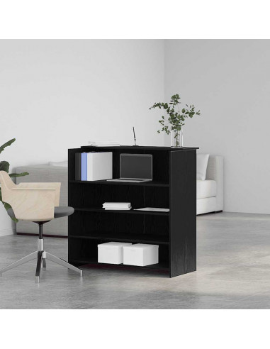 Banco Reception Rovere Nero 100x50x103,5cm Legno Multistrato