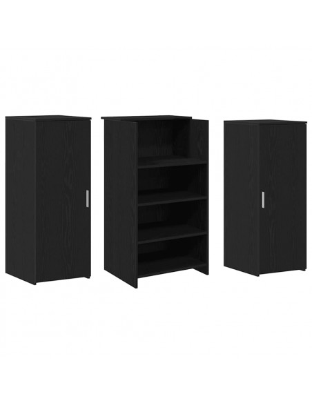 Banco Reception Rovere Nero 135x50x103,5 cm Legno Multistrato