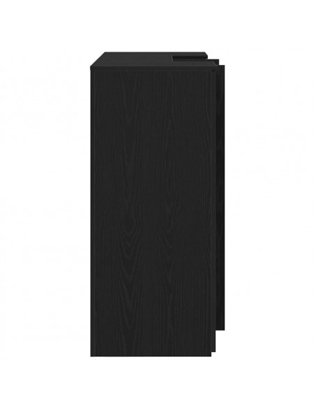 Banco Reception Rovere Nero 135x50x103,5 cm Legno Multistrato
