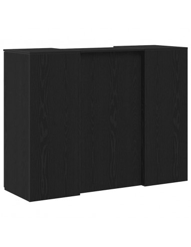 Banco Reception Rovere Nero 135x50x103,5 cm Legno Multistrato