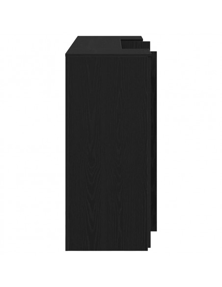 Banco Reception Rovere Nero 180x50x103,5 cm Legno Multistrato