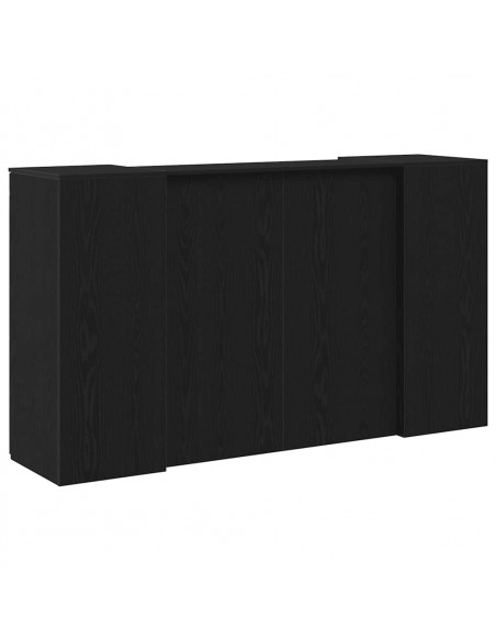 Banco Reception Rovere Nero 180x50x103,5 cm Legno Multistrato