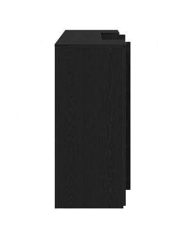 Banco Reception Rovere Nero 200x50x103,5 cm Legno Multistrato