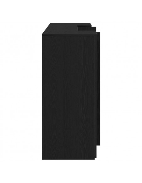 Banco Reception Rovere Nero 200x50x103,5 cm Legno Multistrato