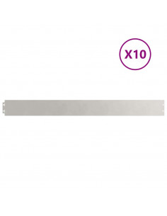 Bordure per Prato 10 pz 10x103 cm Acciaio Inossidabile