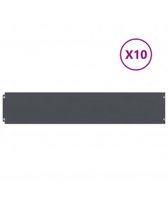 Bordure per Prato 10 pz Antracite Acciaio Laminato a Freddo