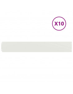 Bordure per Prato 10 pz Bianchi Acciaio Laminato a Freddo