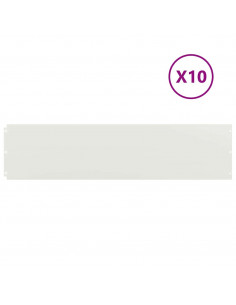 Bordure per Prato 10 pz Bianchi Acciaio Laminato a Freddo