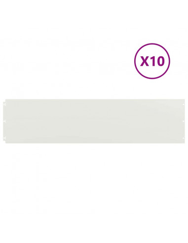 Bordure per Prato 10 pz Bianchi Acciaio Laminato a Freddo